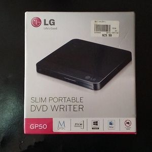 Slim portable DVD writer